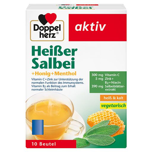 DOPPELHERZ heißer Salbei+Honig+Menthol Granulat