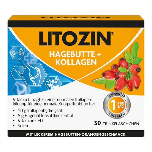 LITOZIN Hagebutte+Kollagen Trinkfläschchen