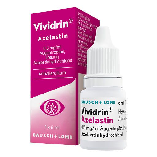 VIVIDRIN Azelastin 0,5 mg/ml Augentropfen bei Heuschnupfen und Allergien