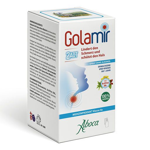 GOLAMIR 2Act Spray ohne Alkohol bei Halsschmerzen