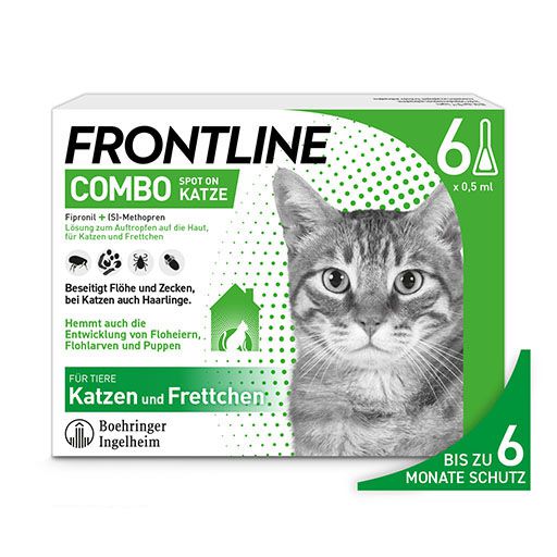 FRONTLINE COMBO® gegen Zecken, Flöhe (Flöhe, Eier, Larven, Puppen) bei Katzen
